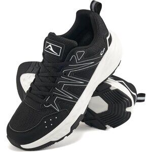 Women's Sneakers Walking Shoes Slip on Cushion Tennis Shoe Workout Gym Black